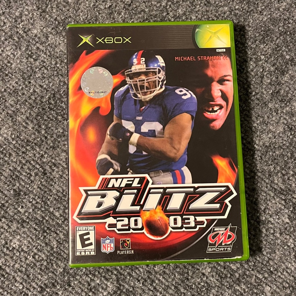 NFL Blitz 2003 Microsoft Xbox Original Game Midway Sports Michael Strahan Retro